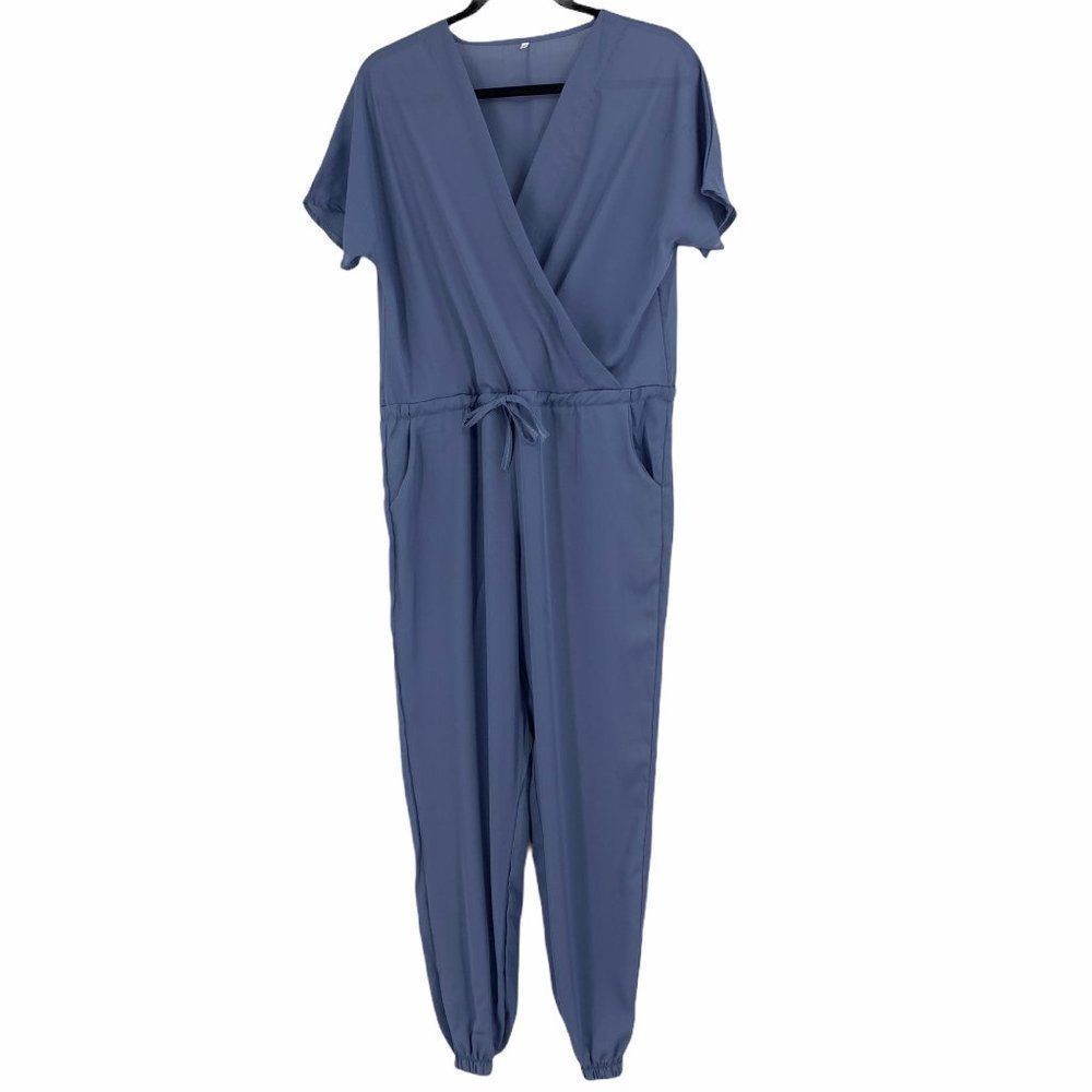 Women's Jumpsuit M 9720 Crepe Lightweight Blue